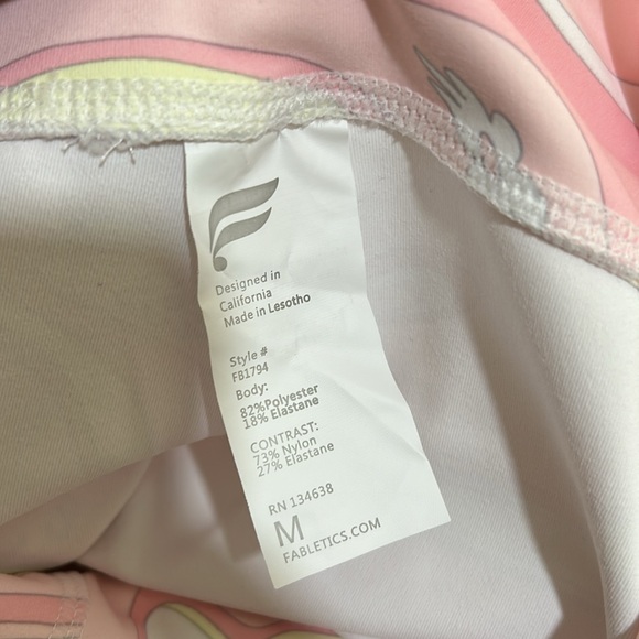 FABLETICS WOMENS HIGH WAISTED SOLID 7/8 LEGGINGS PINK NEW SIZE M - Picture 5 of 7